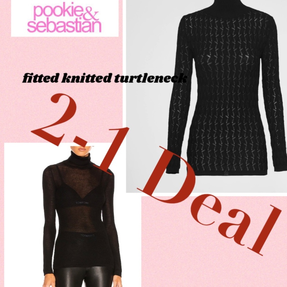 2-1 DealNyc pookie and sebastian nyc women fitted black knitted lacy